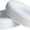 Set 2 bureti pentru casti Audio-Technica ATH M50X, M50XBT, M50, M40X, M30, M20, M10, Alb, Piele ecologica, Spuma cu memorie
