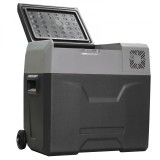 HOMCOM Frigider Auto de 50L cu Panou Touch, M&acirc;ner și 2 Roți, 58.6x37.8x54.5 cm, Gri | Aosom Romania