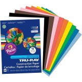 Construction Paper, 76 LB., 9 In. X12 In., 50/Pack, Assorted