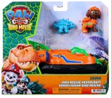 PATRULA CATELUSILOR FILMUL CU DINOZAURI SET DINO VEHICUL HOVERCRAFT CU FIGURINA ZUMA SI ACCESORII 15CM