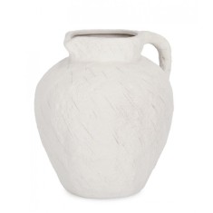 Vaza flori portelan alb Elayda 22.5x20.1x23.3 cm