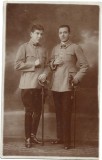 P2722N Ofițeri rom&acirc;ni cu săbii, 1922, studio Helios, Sibiu
