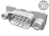 Conector D-Sub 9-PIN Tată Drept THT UNC 4-40 AMPLIMITE HDP-20, TE Connectivity