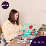 Set pictura 3D cu argila usoara, 30 40cm - Japan