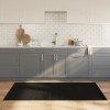 Gossi covor dreptunghiular, negru, 100x200 cm, bambus