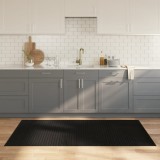 vidaXL Covor dreptunghiular, negru, 100x200 cm, bambus