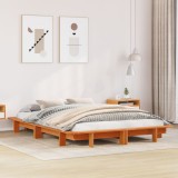 VidaXL Cadru pat fără saltea, maro ceruit, 120x200 cm, lemn masiv pin