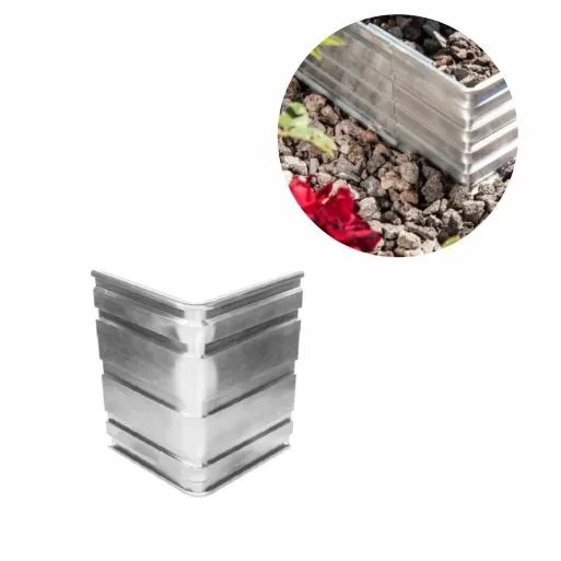 Eckwinkel 90 grad f&uuml;r Rasenkante Green Universe 10 cm | Beeteinfassung | Beetumrandung | Beetbegrenzungen