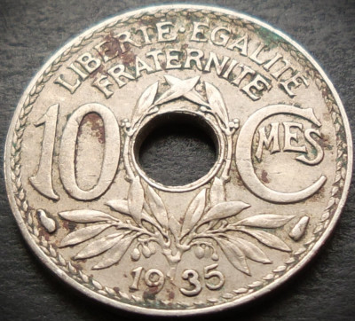 Moneda istorica 10 CENTIMES - FRANTA, anul 1935 * cod 2505 foto