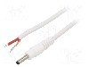 Cablu alimentare DC, cabluri, DC 3,5/1,3 mufa, alb, 1,5m, WEST POL - P13-TT-C100-150WH
