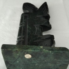 statueta Azteca - sculptura in obsidian NEGRU