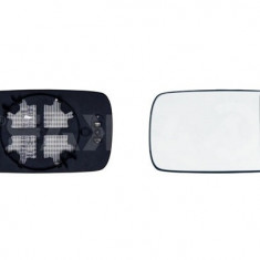 Geam oglinda exterioara cu suport fixare Bmw Seria 3 (E46), Coupe/Cabrio, 05.1999-09.2006, Dreapta, incalzita; geam asferic; cromat