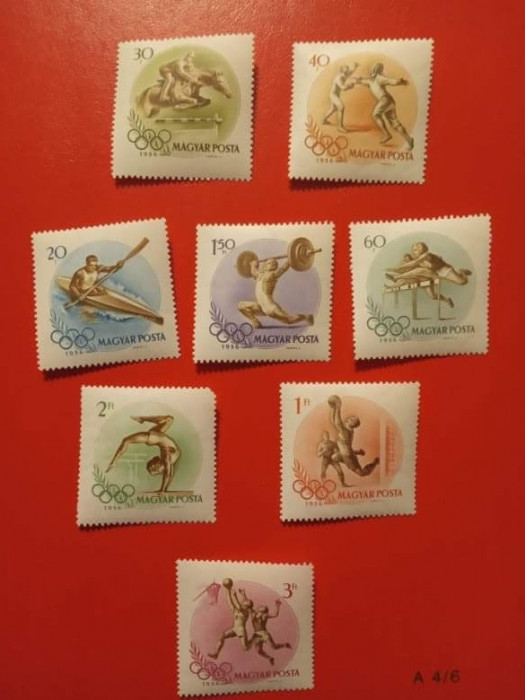 UNGARIA, SPORT - SERIE COMPLETĂ MNH