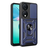 Husa pentru honor x7b / x7b 5g / 90 smart, slide si snap, magnetic ring, blue