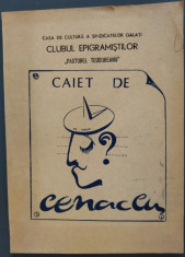 CAIET DE CENACLU/CLUBUL EPIGRAMISTILOR/GALATI 1988:Cezarina Adamescu/N.Soltuz+20 foto