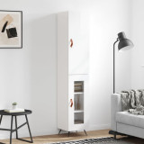 vidaXL Dulap &icirc;nalt, alb extralucios, 34,5x34x180 cm, lemn prelucrat