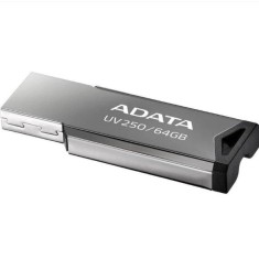 MEMORIE USB 2.0 ADATA 64 GB, clasica, carcasa metalica,argintiu, &quot;AUV250-64G-RBK&quot;