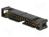 Conector IDC soclu tată 34 pini 2A THT 3M 2500 drept pentru PCB