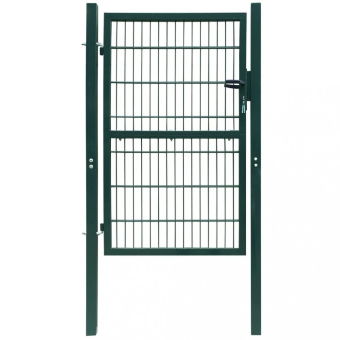 vidaXL Poartă pentru gard 2D (simplă), verde, 106x230 cm
