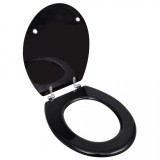Cumpara ieftin Capac WC MDF design simplu Negru, vidaXL