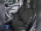 Set de tapiterie Kegel serie Tailor Made, potrivit pentru scaunele din fata si din spate ale Fiat Doblo 2015-2019, negru Performance AutoTuning