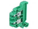 Conector &Icirc;mbinare Șine Verde 0,5-4mm2 2 Borne TS35