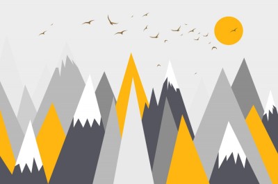 Fototapet - Varf de Munte - Galben foto