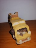 Arta Africa africana minibus cu figurine ceramica handmade Safari Kenya Narok