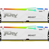 Memorie RAM DDR5, 64GB, 5600MHz, CL36, 1.35V, FURY Beast White, RGB, Kit of 2, Kingston