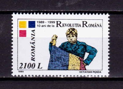 ✅RO 1999 ,LP 1500 , &amp;quot; 10 ani Revolutia Romana&amp;quot; , serie ,MNH foto