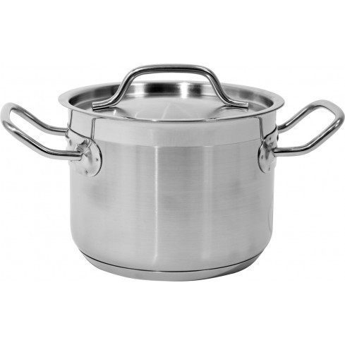 Oala inalta din inox cu capac 2,4 L