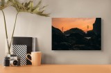 Tablou Canvas Podul &icirc;n lumina apusului enigmatic - Multicolor, 39 x 26 cm, CMCLASS