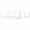Cos gabion in forma de U cu 6 stalpi, 620x20x150 cm, fier