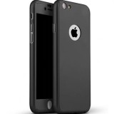 Husa MyStyle Fullbody Black pentru Apple iPhone 6 / Apple iPhone 6S cu acoperire completa 360 grade cu folie protectie de sticla gratis