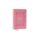 KJV Holy Bible Large Print Center-Column Reference Bible, Pink Leathersoft, 53,000 Cross References, Red Letter, Thumb Indexed, Comfort Print: King Ja