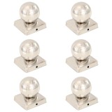 Gossi capace stalpi tip glob, 6 buc., 101x101 mm, otel inoxidabil