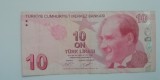 M1 - Bancnota foarte veche - Turcia - 10 lire - 2009