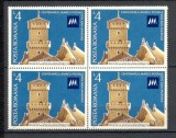Romania.1977 100 ani marca postala din san Marino bloc 4 YR.630
