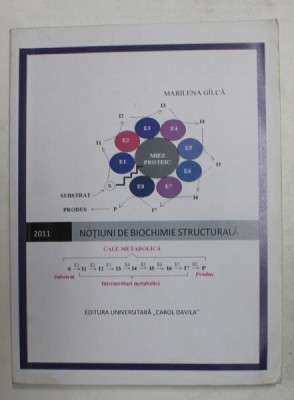 NOTIUNI DE BIOCHIMIE STRUCTURALA de MARILENA GILCA , 2011 , PREZINTA SUBLINIERI CU PIXUL foto