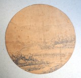 Peisaj vechi desen 1870, Peisaje, Carbune, Realism