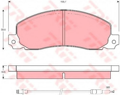 Set placute frana,frana disc RENAULT TRAFIC I platou / sasiu (PXX) (1989 - 2001) TRW GDB344 foto