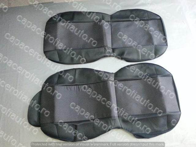 Huse scaune bus 1+1 negru cu puncte