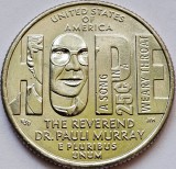 25 cents / quarter dollar 2024 USA, Rev. Dr. Pauli Murray, litera P, America de Nord