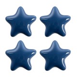 Cumpara ieftin Set 4 butoni mobilier ceramica albastra Stelute 4x3/6 cm