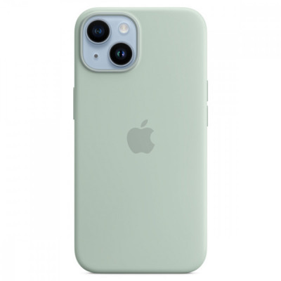 Husa de protectie telefon Apple pentru iPhone 14, Magsafe, Silicon, Succulent foto