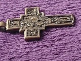 Crucifix vintage tip antic superb,Masiv in relief,deosebit ornat religios,TPOSTA