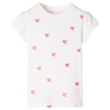 Tricou pentru copii, ecru, 104, vidaXL