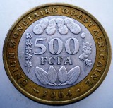 2.103 AFRICA DE VEST WEST AFRICAN STATES FCFA 500 FRANCS FRANCI 2004 BIMETAL