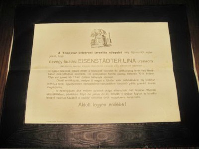 6176-I-Acte vechi evreiesti Timisoara. 1.Act funerar de deces. 2.Act statistIc. foto
