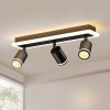 Spot LED 64W, 3 capete orientabile, aplicat pe tavan / perete, culoare corp negru, lungime 42CM, lumina calda/neutra/rece